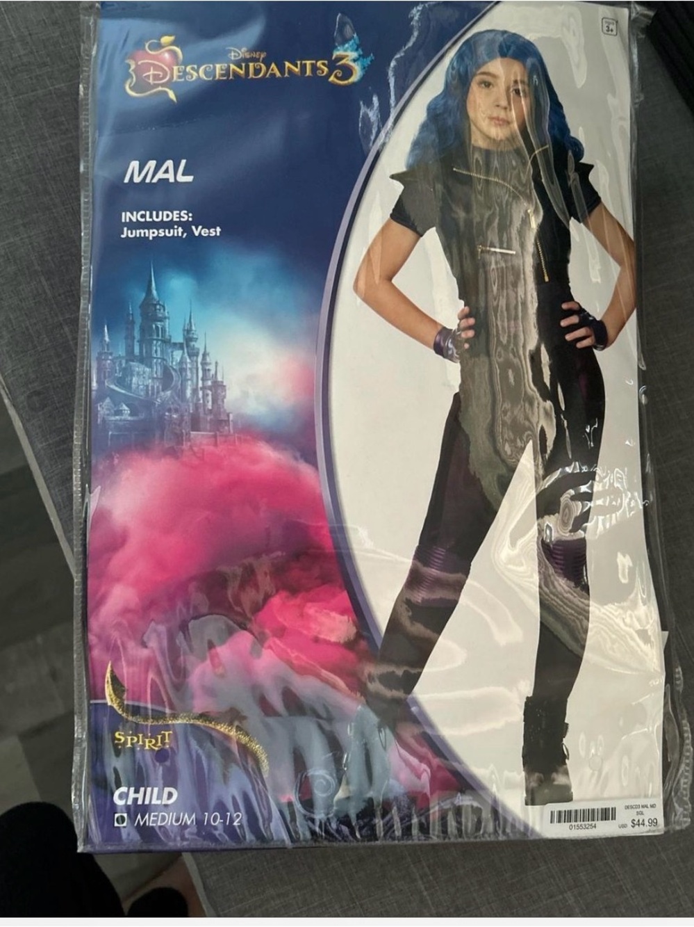 Disney Mal Black Jumpsuit & Vest Costume